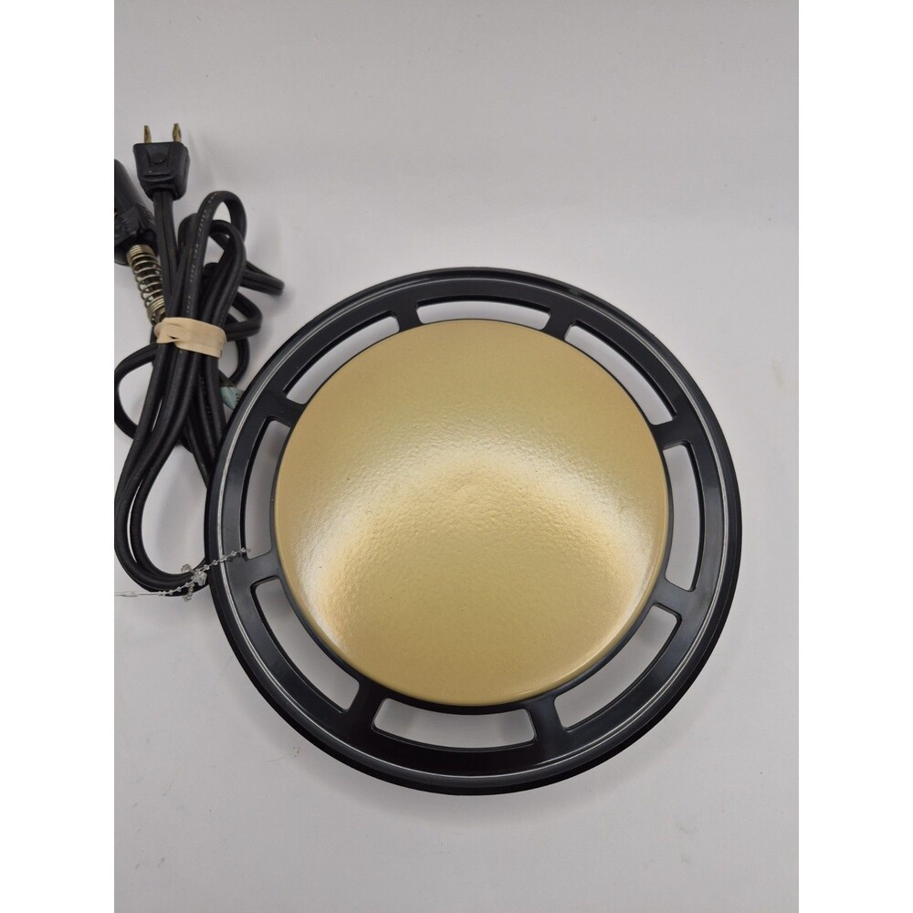 Vintage The West Bend Country Inn Electric Trivet Hot Plate Warmer Harvest Gold
